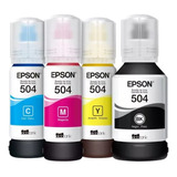 Kit 4 Refil Epson  T504 L4150 L4160 L4260 L6161 Original