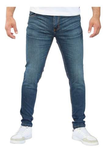 Pantalon Skinny De Mezclilla Strech John Silver Para Hombre