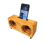 Mini Caixa De Som Acústica Portátil Para Celular Em Madeira