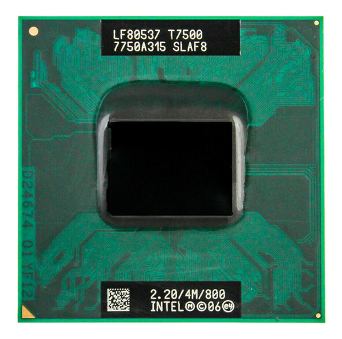 Procesador De Cpu Intel Core 2 Duo T7500 2,2 Ghz Zócalo P 80