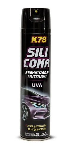 Silicona Aerosol K78 Perfumada Multiuso Uva