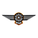 Parche Bordado Alas Logo Harley Davidson U.s.a  Color Negro