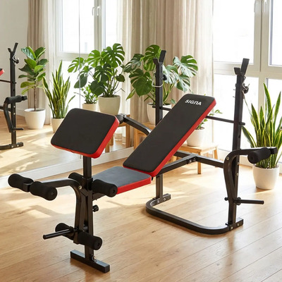 Banco Multiposiciones Ejercicio Gym Plegable Ajustable Pesas Negro