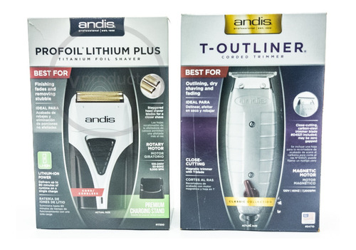 Combo Andis Shaver Profoil Plus, Trimmer T Outliner Prof