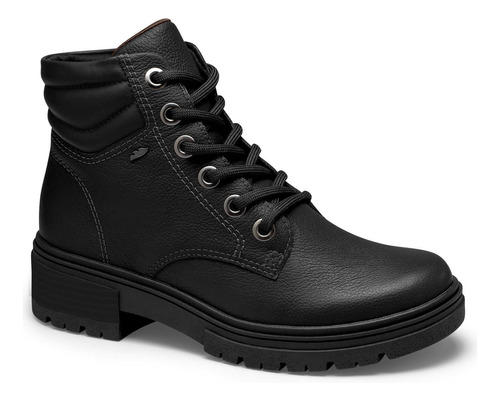 Bota Coturno Dakota Tratorada Couro Legítimo Preta G5681