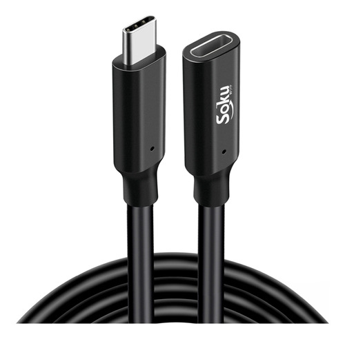 Soku Cable Pro Usb3.1  Tipo C A Hembra Pd 5a 100w 4k 10gbps