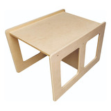 Mesa Silla Montessori Para Chicos De Madera Infantil 