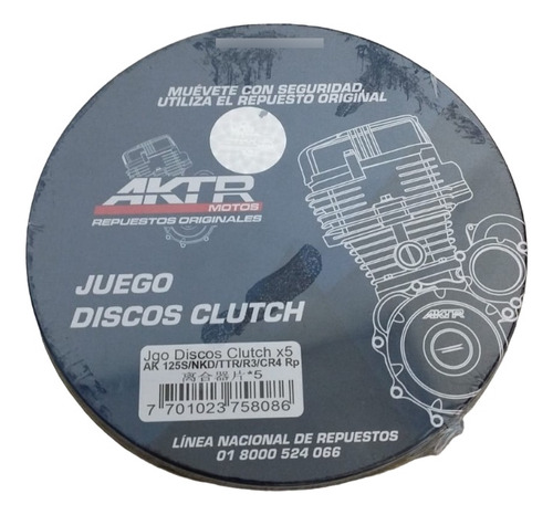 Juego Discos Clutch Original Akt 125 Ne R3 Tt S Sl Ttr Ttx