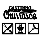 Placa Cantinho Do Churrasco Churrasqueira Decoração Mdf 3mm