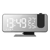 Reloj Despertador Proyección Digital 4-en-1 Espejo 180° Temp