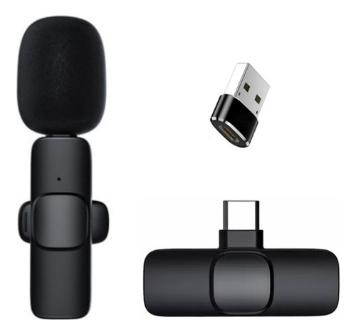 Microfone Lapela Wireless Sem Fio Condensador + Adaptador