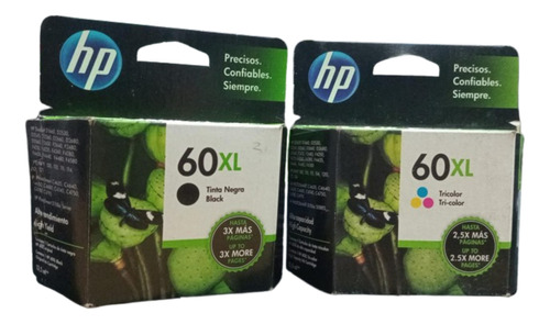 Cartucho Hp 60xl Tinta Negra Y Tricolor Original Vencido