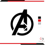 1 Calcamonia Vinil Avengers  Adhesiva Para Auto 15 Cm