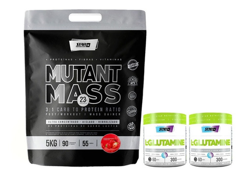 Mutant Mass 5 Kg + 2 Glutaminas X 300 Grs Star Nutrition