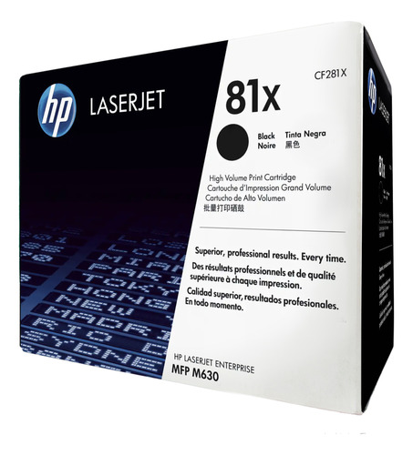 Cartucho De Toner Hp 81x (cf281x) Negro, 100% Original