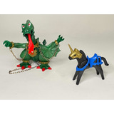 Playmobil Medieval Dragão Verde E Cavalo Green Dragon Knight