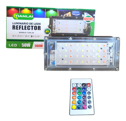 Lámpara Led Rgb Reflector 50w 16 Colores Oferta Lampara Led