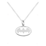 Dije Y Cadena Simbolo Batman Plata 925 Con Envio