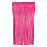 Cortina Fitas Metalizadas Pink Neon - 1x2 Metros