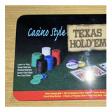 Juego De Póker Texas Holde'm Casino 200 Fichas Cartas Y Paño