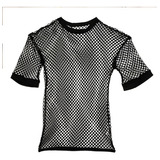 Camiseta De Malla Transparente Para Hombre, Media Manga, Dis