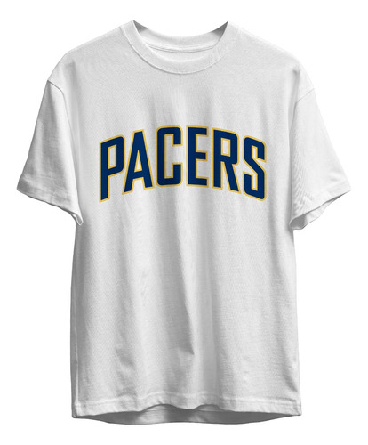 Remera Basket Nba Indiana Pacers Blanca Logo Pacers