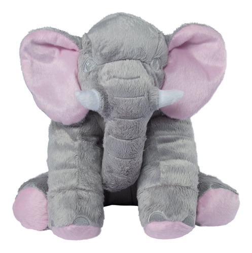 Almofada Elefante Pelúcia Travesseiro Bebê Antialérgico 80cm