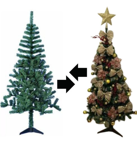 Árvore De Natal Pinheiro Canadense 180cm 324 Galhos