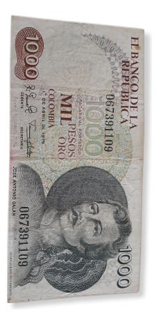 Colombia 1000 Pesos Oro 1979 Buen Estado