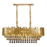 Lustre Pendente Vana Gold Retangular