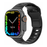 Reloj Smartwatch 8 Iwo Dt8 Ultra De 49 Mm Que Recibe Llamadas Gps Con Correa De Color Negro