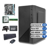 Computador Pc Intel I5 3ger Ssd 480gb 8gb Wifi Teclado Mouse