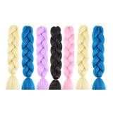 Kanekalon Para Trenzas Set 5 Paquetes Color A Eleccion 