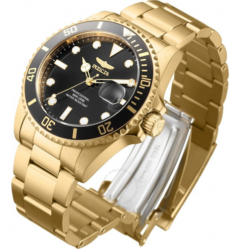 Relógio Feminino Invicta Pro Diver 37154 38mm Dourado, Preto
