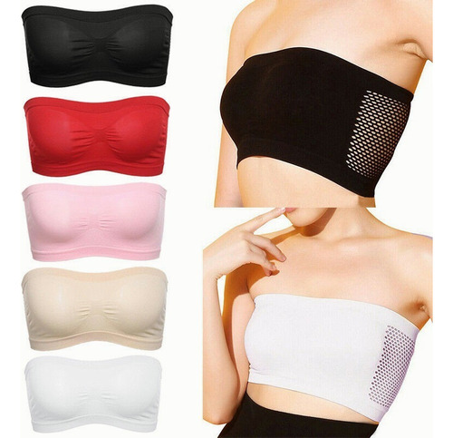 5pcs Sosten Sin Tirantes Señoras Pecho Inferior Ropa Inte