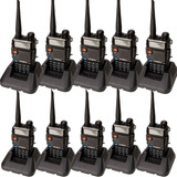 10 Oktok Uhf/vhf Ht Dual Airsoft Portatil Ptt Uv5r Homologad