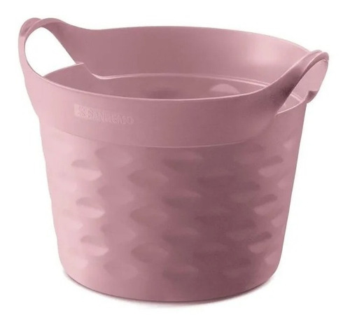 Cesta Organizadora Circular Flexible Multiusos Sanremo, Color Rosa