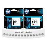 Kit Cartuchos Hp 664 Preto Color 1115 2136 2676 3636 3776