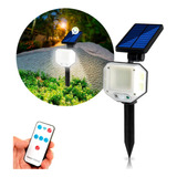 Reflector Solar Lámpara Jardín Sensor Control Remoto Xf706