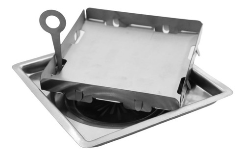 Ralo Oculto 10x10 Inox 304 C/ Telinha M1nox