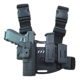 Combo Táctico Glock 17 19 Funda+muslera+porta Cargador Doble