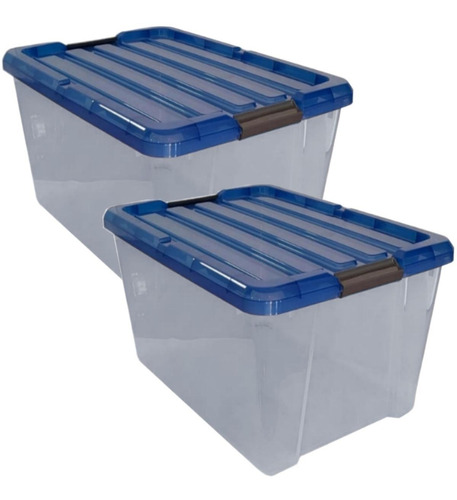 Caja Plástica, Mxbou-002, 2 Pzas, 42kg, 58x55x40cm,  Apilabl