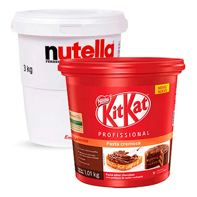Nutella 3kg Balde Gigante + Creme Kit Kat | Parcelamento sem juros