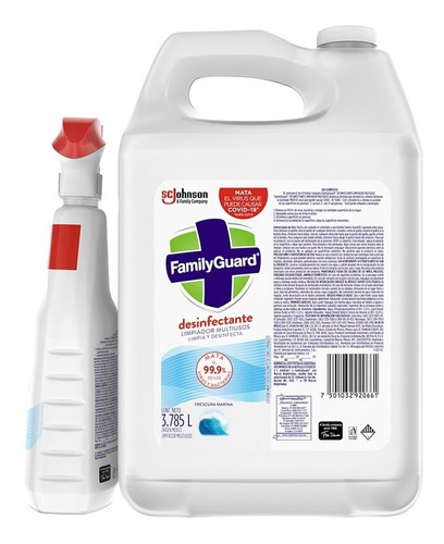 Desinfectante Multiusos Family Guard 3.785l + Atomizador 650ml