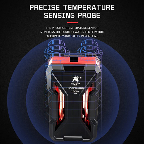 Calentador De Acuario Sumergible De Taishan, Termostato 100w