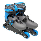 Patins Infantil 2 Em 1 Ajustável Azul Inline Radical 50kg