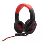 Headphone Gamer Fone De Ouvido Microfone Com Fio Jogador Led Cor Vermelho