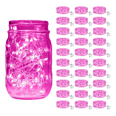 3m 30led 40pzs Luces De Hadas Con Pilas Luces De Cadena Luz Rosa | MercadoLibre
