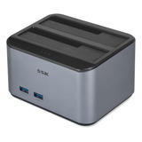 Base De Disco Duro Ssk Usb 3.0 A Sata I/ii/iii De Doble Bahi