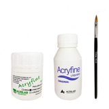 Acrilico Acryfine 30 Gs Polimeros + Monomero + Pincel Tina